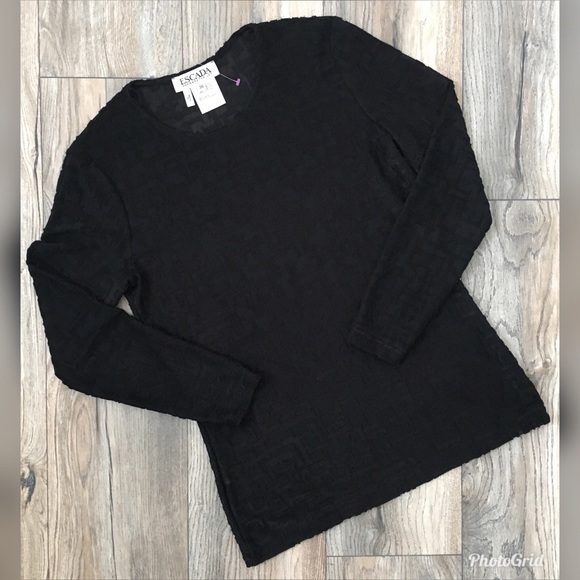 LIKE NEW ESCADA Long Sleeve Top Sz 38 Orig $595! - Picture 2 of 5
